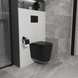 Інсталяція Grohe Solido 3 в 1 з чорною матовою ручкою 388112430 + підвісний унітаз Koller Pool Orion чорний матовий 1820550698 із сидінням Soft Close
