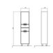Пенал Глорія підлоговий 40 см з кошиком для білизни (правий) AP0000085