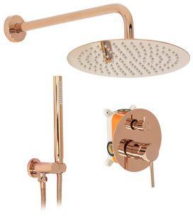 Душовий гарнітур прихованого монтажу REA LUNGO ROSE GOLD + BOX REA-P4111