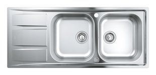 Мийка для кухні Grohe з ексцентриком, 2 чаші, матова 31587SD0