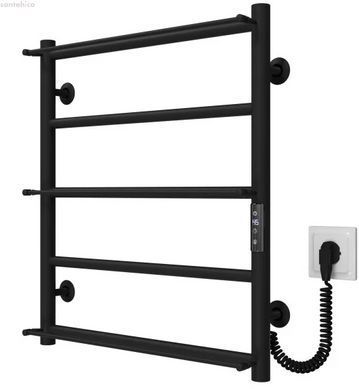 Рушникосушка електрична Deffi Ladder 500x600 чорна матова C.LK.60.50.5.E.B.R.1 права