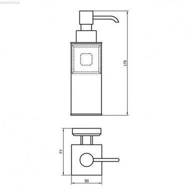 Дозатор для жидкого мыла (латунь) Аква Родос Леонардо 9932 OC0000491