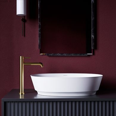 Змішувач для умивальника Omnires Y brushed gold високий (Y1212GLB)