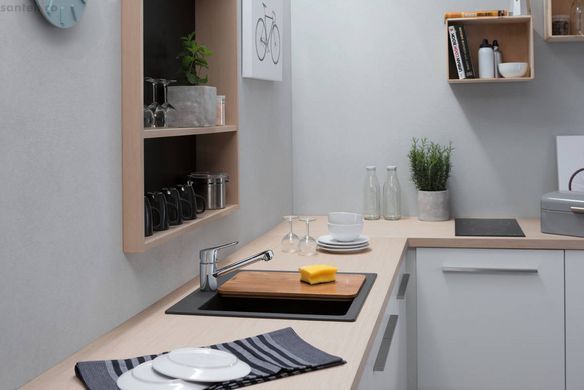 Мийка для кухні hansgrohe S51 S510-F450 SilicaTec сірий камінь 43312290