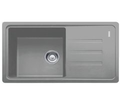 Кухонная мойка с сифоном гранит BSG 611-78 серый камень оборотная Franke 114.0575.041