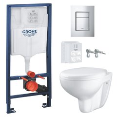 Комплект інсталяція Grohe Rapid SL 39501000 + унітаз Grohe Bau Ceramic 39427000 + сидіння Soft Close 39493000