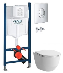 Инсталляция Grohe Rapid SL 38721001 3 в 1 + Унитаз подвесной Laufen Pro H8669550000001 с сиденьям Soft Close