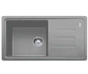 Кухонна мийка з сифоном граніт BSG 611-78 сірий камінь оборотна Franke 114.0575.041