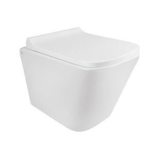 Унітаз підвісний Qtap Tern безободковий з сидінням Slim Soft-close QT1733052ERW