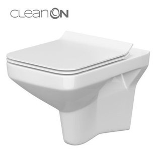 Подвесной унитаз CET 742 COMO NEW CLEAN ON с крышкой SLIM дюропласт лифт 21899