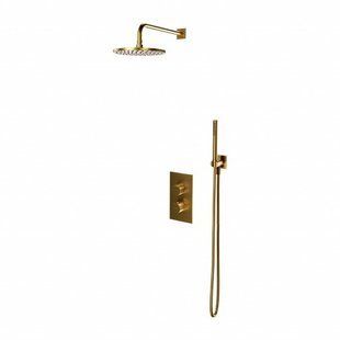 Душевая система скрытого монтажа с термостатом Omnires Contour gold SYSCT11GLB