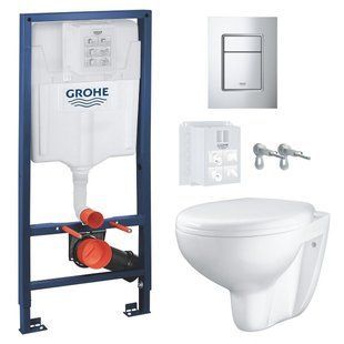 Комплект инсталляция Grohe Rapid SL 39501000 + унитаз Grohe Bau Ceramic 39427000 + сиденье Soft Close 39493000