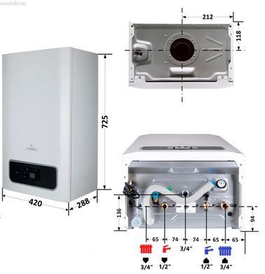 Котел газовий двоконтурний Thermo Alliance Ewa 28 кВт KM0728350101005911