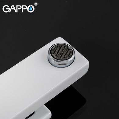 Змішувач для умивальника GAPPO G1017-8, білий/хром