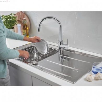 Набор кухонная мойка Grohe EX Sink 31570SD0 K400 + смеситель Concetto 32663001