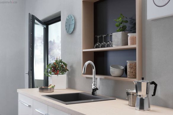 Мийка для кухні hansgrohe S51 S510-F450, SilicaTec Concrete Grey 43312380