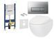 Инсталляция для унитаза Geberit Duofix 458.178.46.1 + Унитаз подвесной AM PM Sensation FlashClean C301700WH + крышка с микролифтом