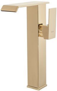 Смеситель для раковины (умывальника) REA KENT GOLD высокий REA-B8014