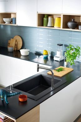 Мийка для кухні hansgrohe S51 S510-F660 SilicaTec чорний графіт 43313170