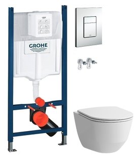 Инсталляция Grohe Rapid SL 38772001 3 в 1 + Унитаз подвесной Laufen Pro H8669550000001 с сиденьям Soft Close