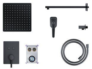 Душовий гарнітур прихованого монтажу Corsan CMZ066MBL BLACK + BOX чорний 646987