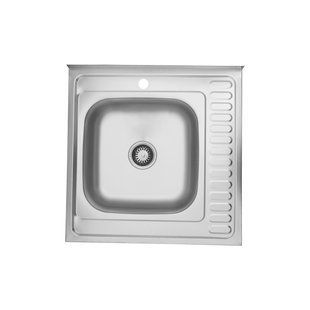 Кухонная мойка из нержавеющей стали Kroner KRP Satin-6060L CV022823