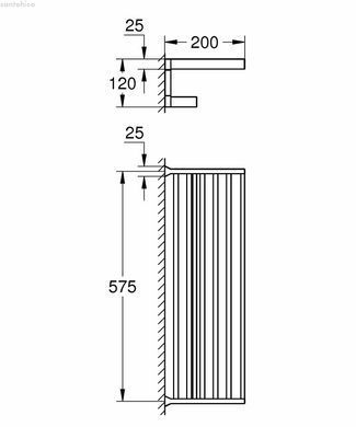Полотенцедержатель полка GROHE Selection Cube 40804000