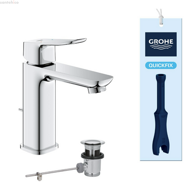 Змішувач для раковини Grohe Dice хром 1018320000 з донним клапаном