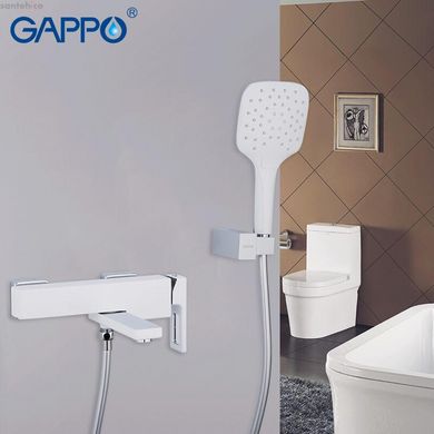 Смеситель для ванны GAPPO G3217-8, белый/хром