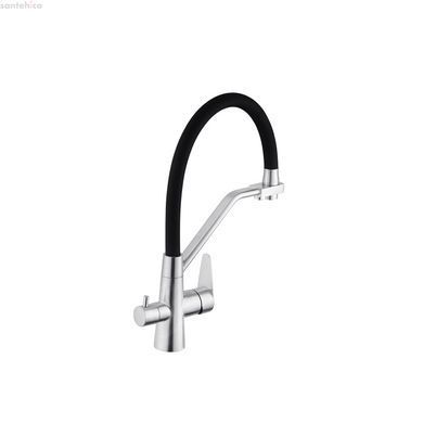 Змішувач для кухні з підключенням до фільтру Kroner KRP Edelstahl Klassisch - ESG03817BLK CV027936