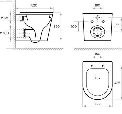 Інсталяція Grohe Solido 3 в 1 з чорною матовою клавішою 388112430 + Унітаз підвісний Koller Pool Mio Tornado 1811560198 із сидінням Soft Close