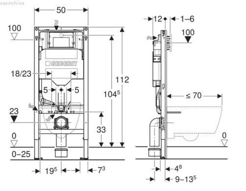 Инсталляция для унитаза Geberit Duofix 111.300.00.6