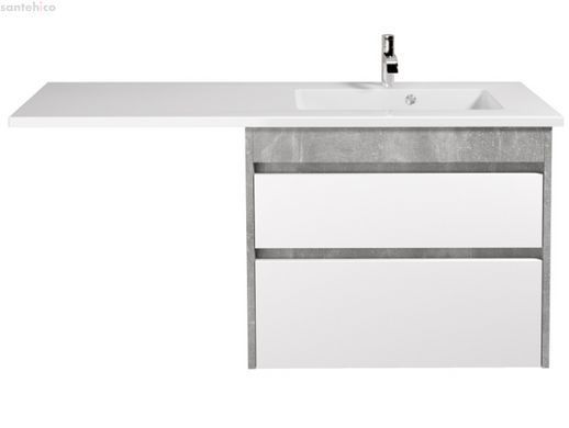 Тумба підвісна Мийдодір Polo Loft 80-A 00-0009318 з раковиною Adam 140 R