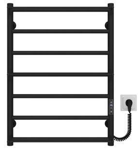 Рушникосушка електрична Deffi Ladder 500x700 чорна матова C.LK.70.50.7.E.B.R.1 права