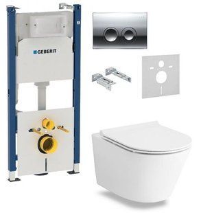 Инсталляция Geberit Duofix 458.161.21.1 4 в 1 с унитазом Volle Nemo Rimless с крышкой Soft Close 13-17-316