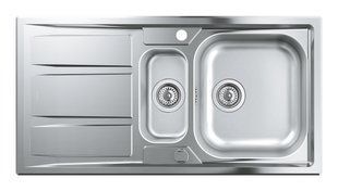 Мийка для кухні Grohe з ексцентриком, 2 чаші, матова 31569SD0