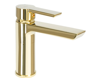 Змішувач для раковини (умивальника) REA ARGUS GOLD золотий низький REA-B6212
