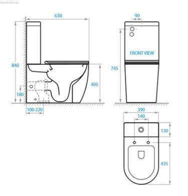 Унітаз підлоговий Koller Pool Round Smart Tornado 1872560199 з бачком та сидінням Soft Close