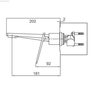 Смеситель для умывальника Frap F1057-22, черный/хром