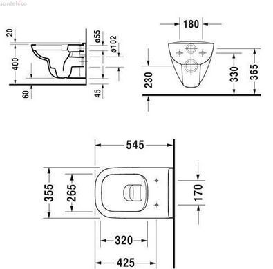 Комплект инсталляция Grohe Rapid SL 38772001 + Унитаз подвесной Duravit D-Code Rimless (с крышкой SoftClose) 45700900A1