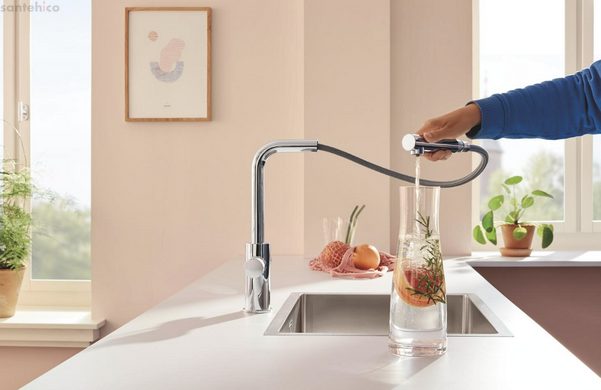 Смеситель для кухни Grohe Blue Pure Minta хром MO55030601 с фильтром обратного осмоса Ecosoft