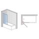 SOEB107505007 SOLINO Одностворкова шторка для ванни, скло прозоре, проф.алюміно-хром