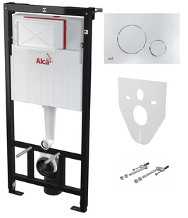 Инсталляция для унитаза Alcaplast AM101/1120 с хромированной клавишей M671