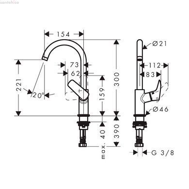 Смеситель для раковины Hansgrohe Logis черный матовый 71131670