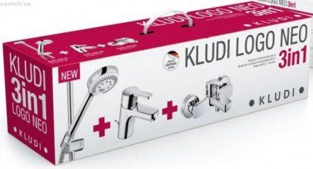Kludi Logo Neo для ванны 376850575 (комплект 3 в1)
