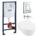 Інсталяція Grohe Rapid SL 38772001 комплект 4 в 1 + унітаз підвісний Villeroy & Boch AVENTO 5656RS01 з кришкою Slim Soft Close