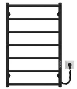 Рушникосушка електрична Deffi Ladder 500x800 чорна матова C.LK.80.50.7.E.B.R.1 права