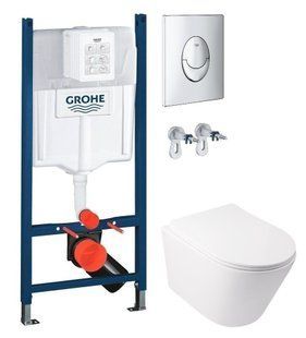Інсталяція Grohe Rapid SL 38721001 4 в 1 + Унітаз підвісний Q-Tap Swan WHI 5178 QT16335178W