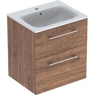 Тумба подвесная Geberit Selnova Square 60 см темный орех 501.238.00.1