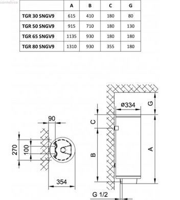 Водонагреватель накопительный Tiki TGR80S Prime MS 80V9 700133